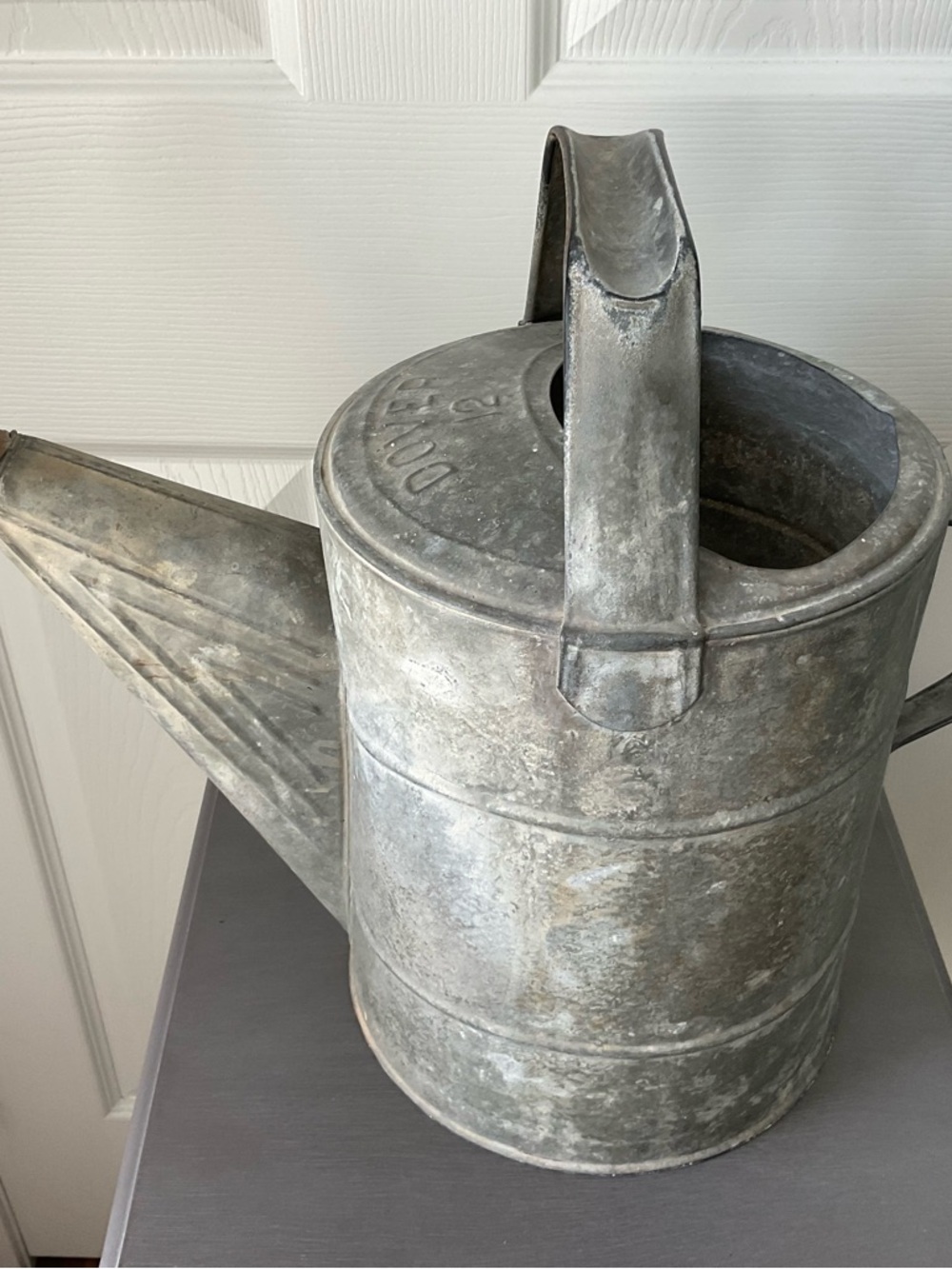 Vintage Dover Large Galvanized Watering Can